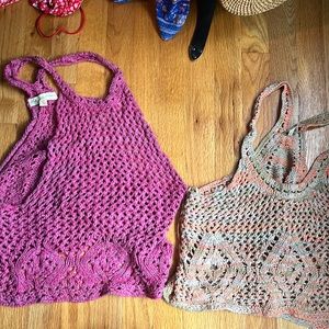 Free people crochet tops